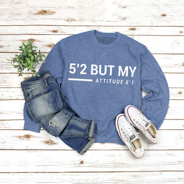 Blue sweater (white font) / S