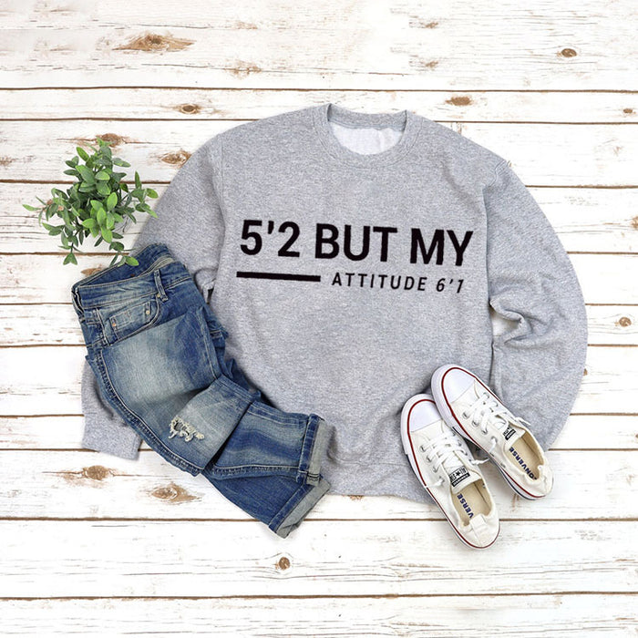 Grey sweater (black font) / S