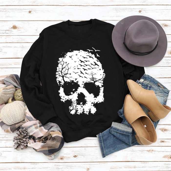 Round Neck Tops Long Sleeve Print Loose Letter Splicing Sweatshirt