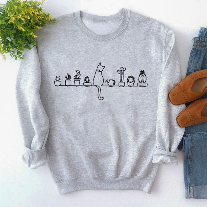 Grey sweater (black font) / S