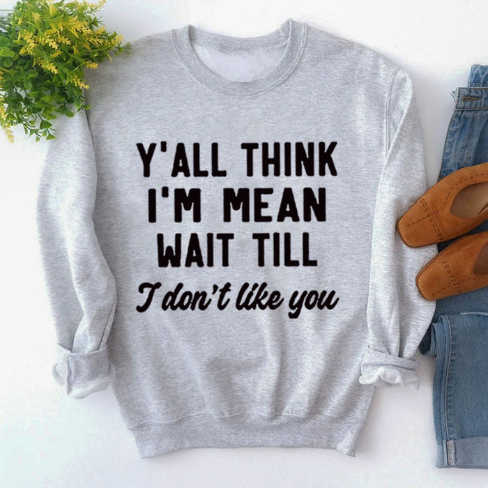 Grey sweater (black font) / S
