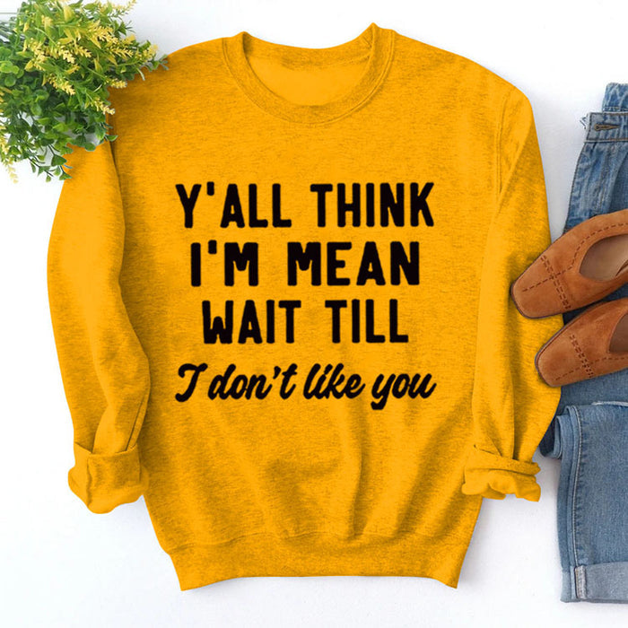 Yellow sweater (black font) / S