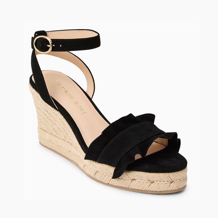 Rozette Ruffle Wedge