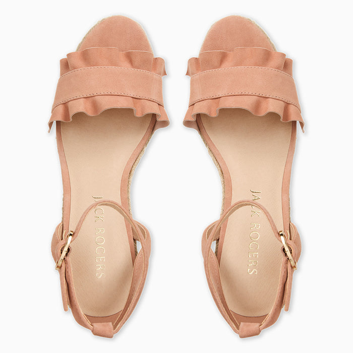 Rozette Ruffle Wedge