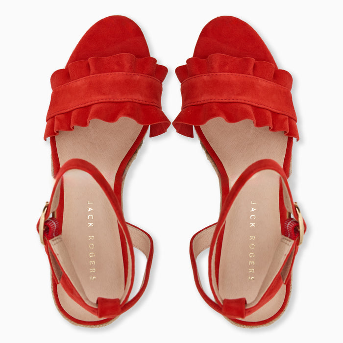 Rozette Ruffle Wedge