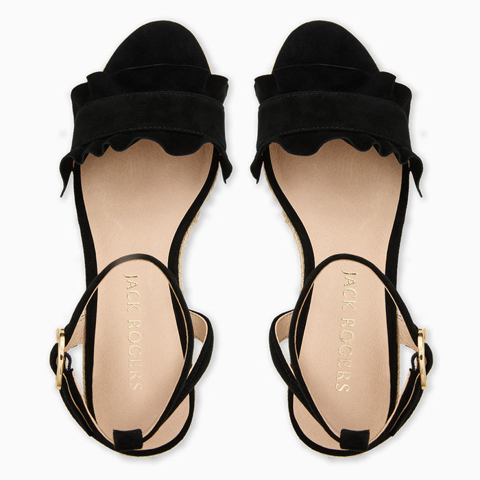 Rozette Ruffle Wedge
