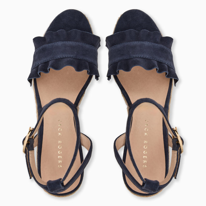 Rozette Ruffle Wedge