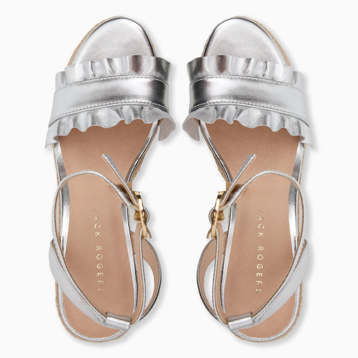 Rozette Ruffle Wedge