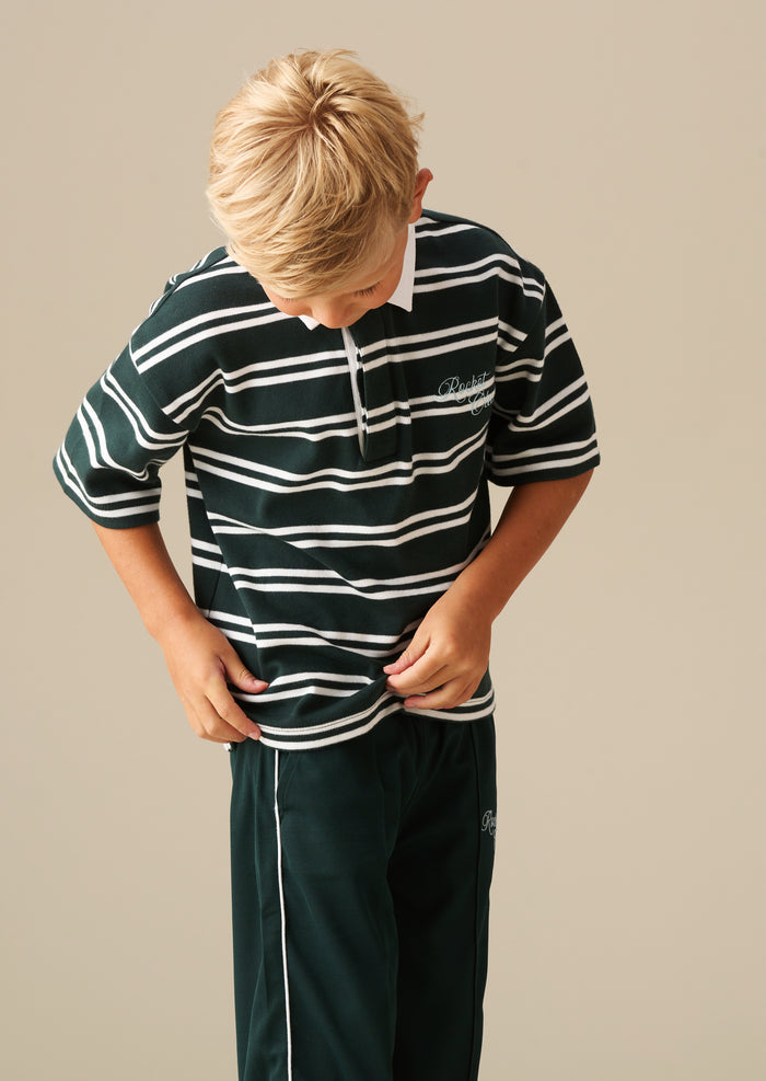 Rudy Textured Striped Boxy Rugby