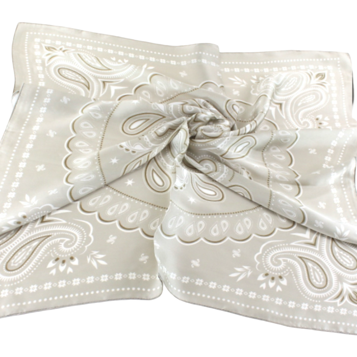 Sand Bandana Square Scarf | 27 Inch Fashion Scarf