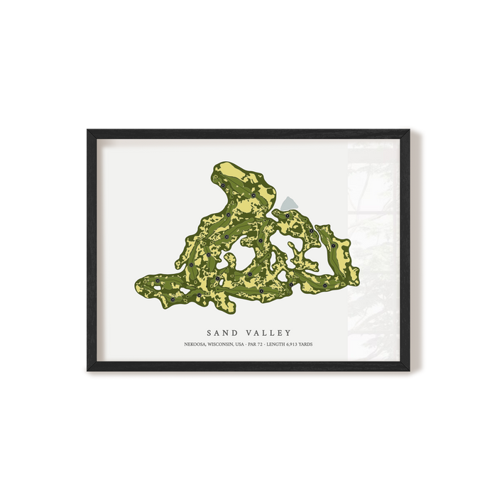 Sand Valley | Golf Course Print | Black Frame