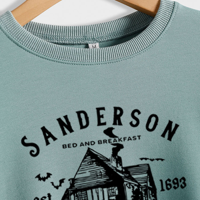 SANDERSON BED Letters Round Neck Bottoming Long-sleeved Women's Sweatshirt