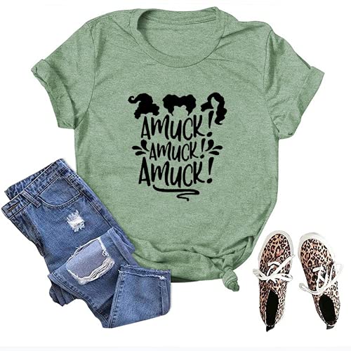 Sanderson Halloween Shirt for Women Amuck Amuck Amuck Graphic T-Shirt