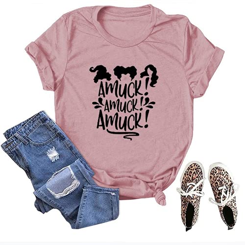 Sanderson Halloween Shirt for Women Amuck Amuck Amuck Graphic T-Shirt