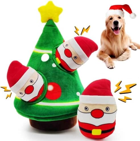 Santa Claus Snowman Dog Toys Hide and Seek Puzzle Dog Toys Pet Clever