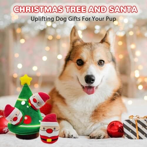 Santa Claus Snowman Dog Toys Hide and Seek Puzzle Dog Toys Pet Clever