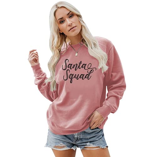 Santa Squad Sweatshirt for Women Funny Shirt