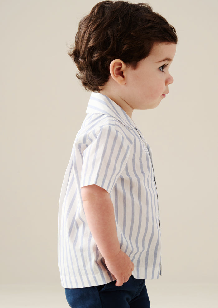 Santi Cut And Sew Stripe Shirt