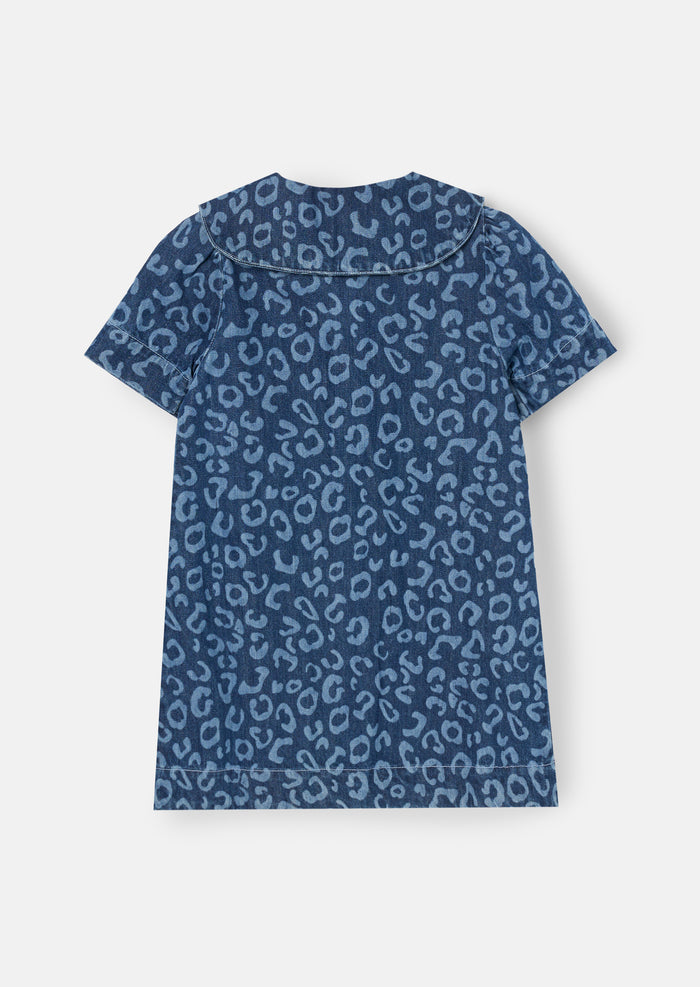 Saoirse Leopard Denim Collared Dress