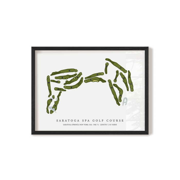 Saratoga Spa Golf Course | Golf Course Print | Black Frame