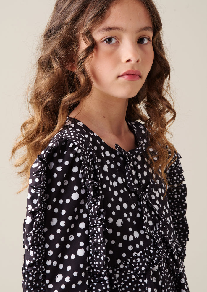 Saskia Frill Godet Dress