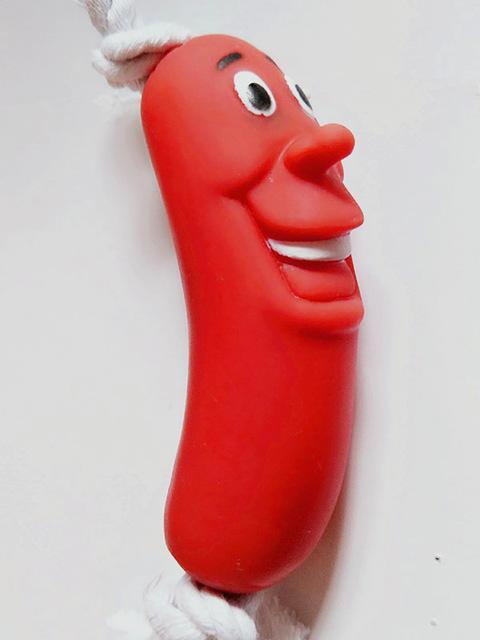 Sausage Squeaky Dog Toys Toys Pet Clever red
