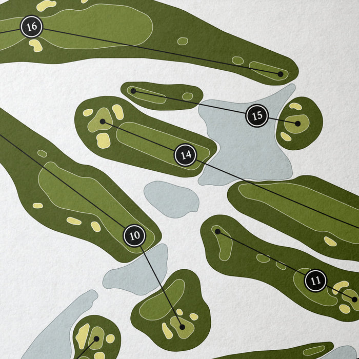 Savannah Country Club | Golf Course Print | Close Up