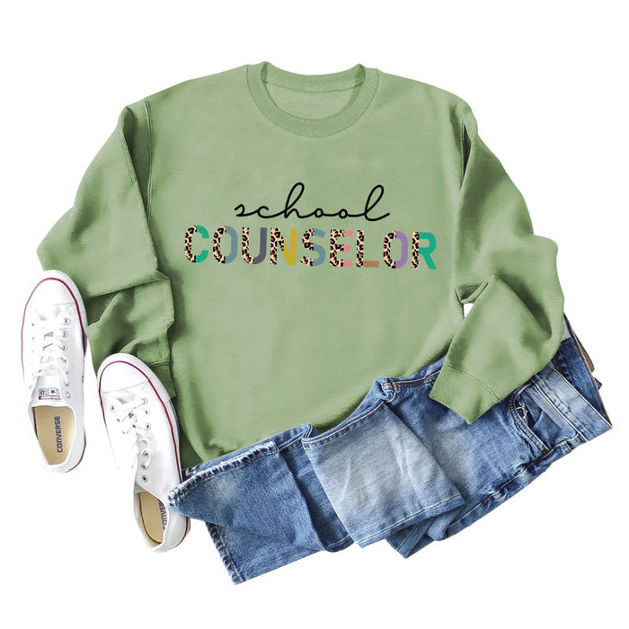 Olive green sweater (black word color picture) / S