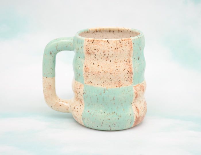 Seafoam Checkerboard Mug x Free People Exclusive