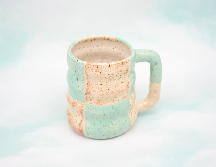 Seafoam Checkerboard Mug x Free People Exclusive