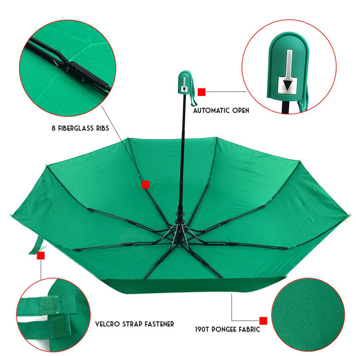 SELINI Auto Open Compact Solid Color Travel Umbrella - UM5029