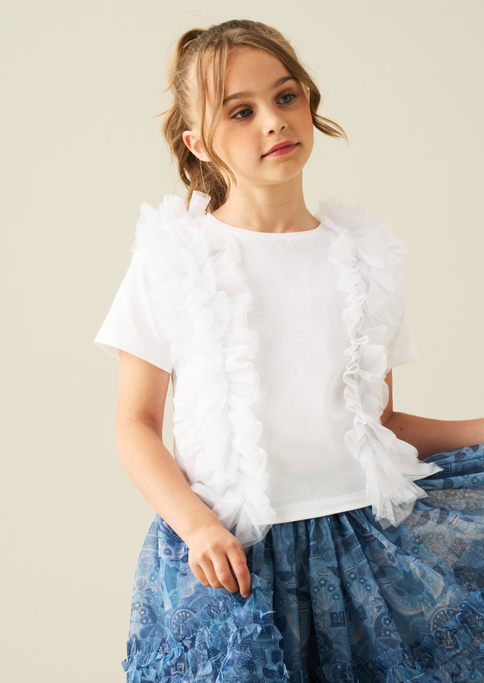 Seren Mesh Ruffle Tee