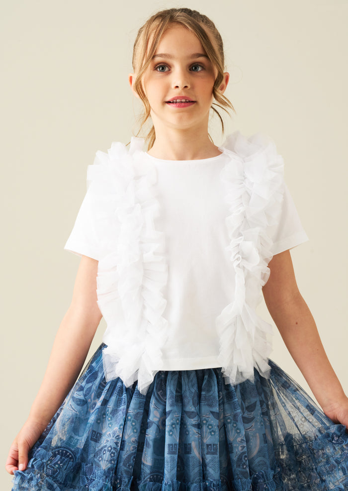 Seren Mesh Ruffle Tee