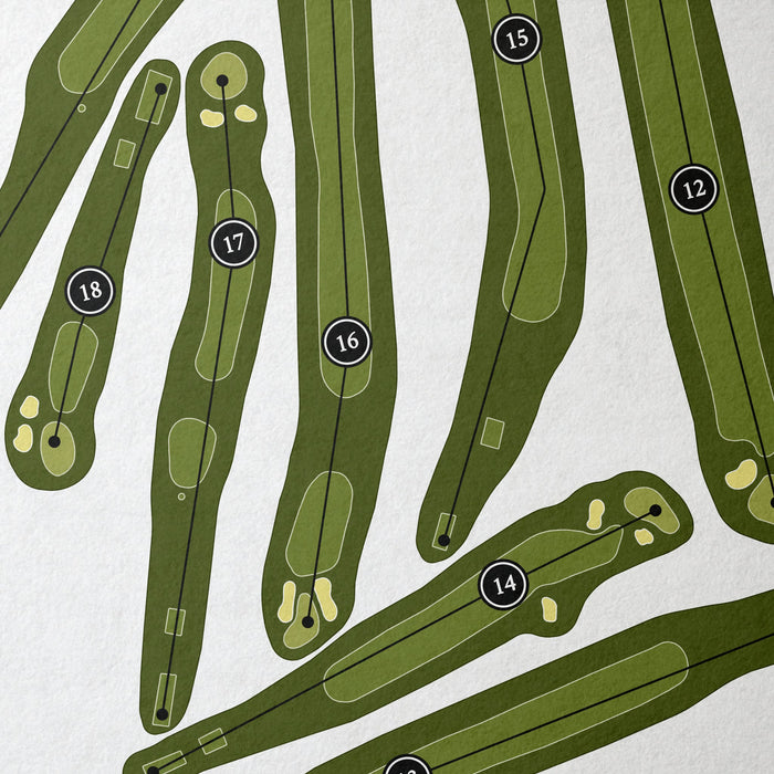 Shawnee Country Club | Golf Course Print | Close Up