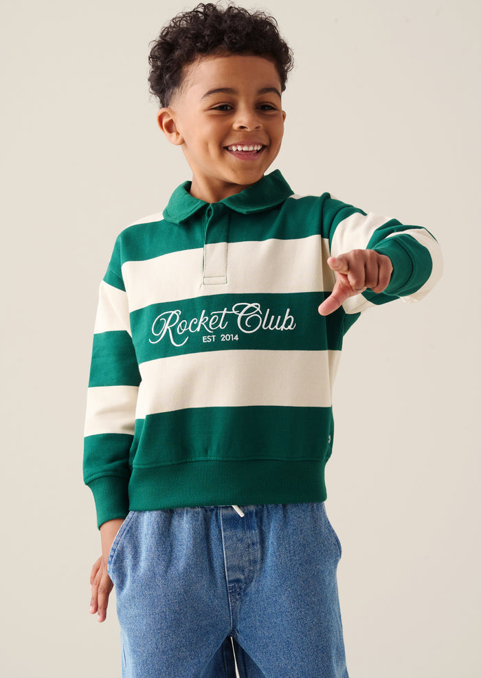 Shay Stripe Rugby Sweat