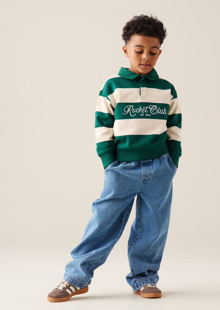 Shay Stripe Rugby Sweat