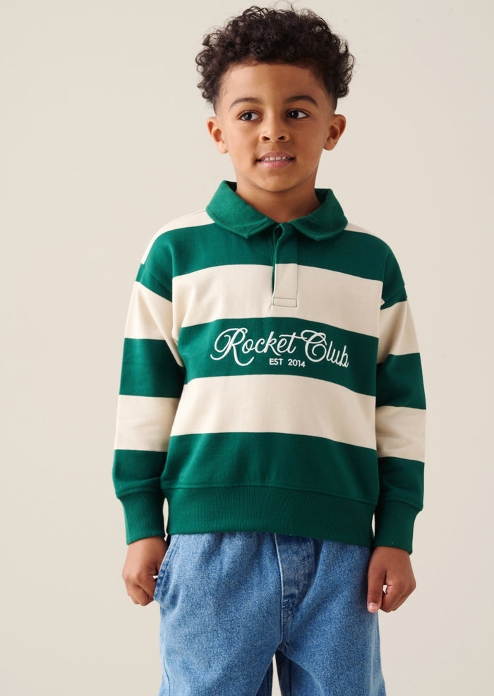 Shay Stripe Rugby Sweat