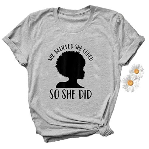 She Believed She Could So She Did T-Shirt Afro Women T-Shirt