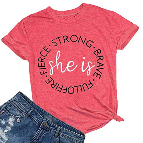 She is Fierce Strong Brave FULLOFFIRE T-Shirt Inspirational Shirt