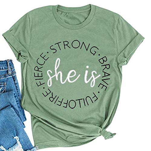 She is Fierce Strong Brave FULLOFFIRE T-Shirt Inspirational Shirt