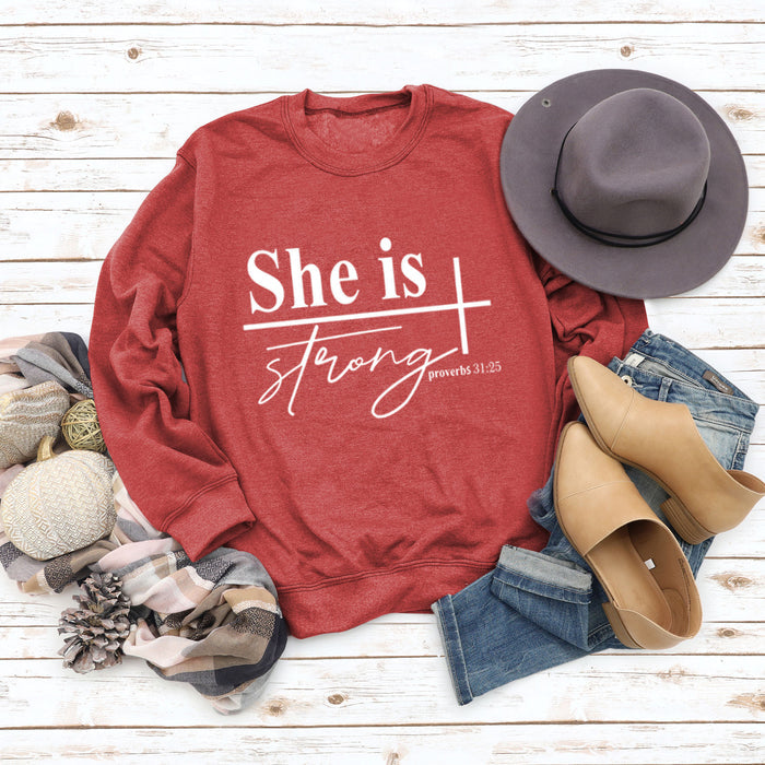 Red sweater (white font) / S