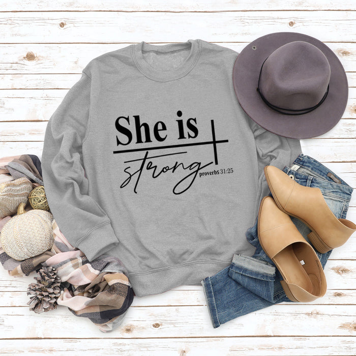 Grey sweater (black font) / S