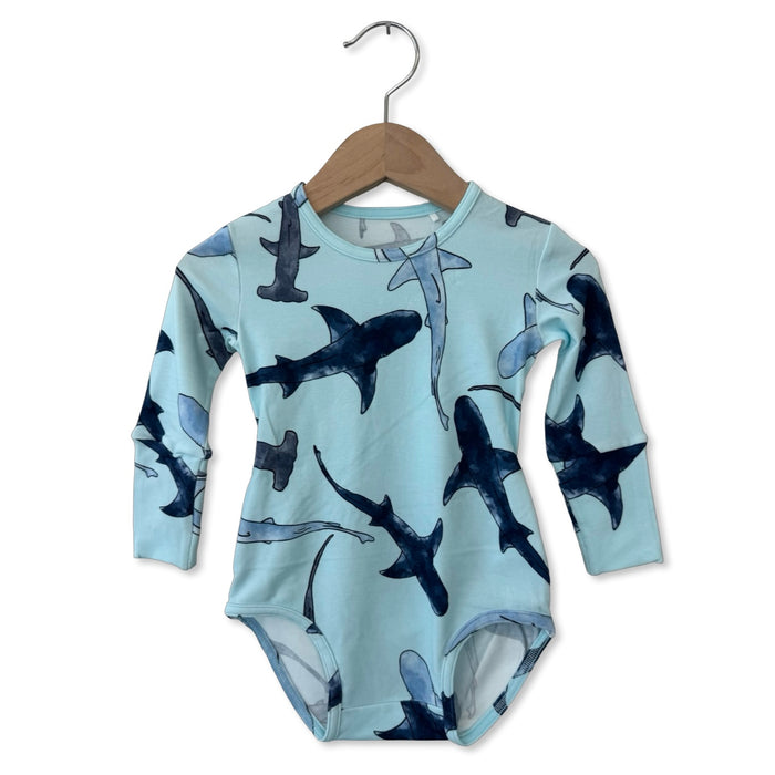 Shiver Me Shark Snuggle Bug Long Sleeve Bodysuit