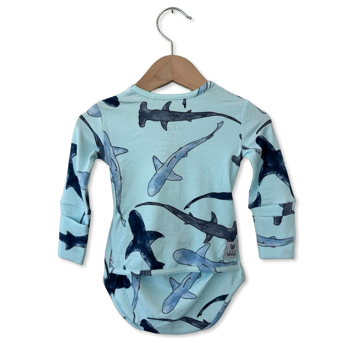 Shiver Me Shark Snuggle Bug Long Sleeve Bodysuit