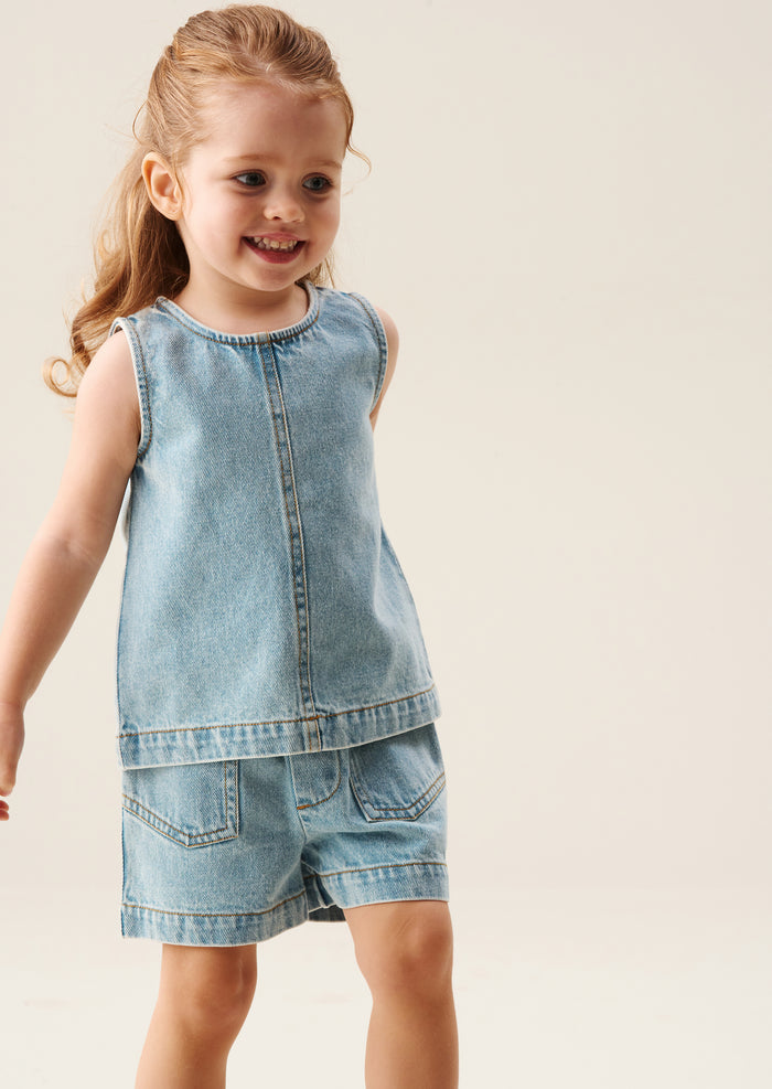 Sienna Denim Top & Short Set
