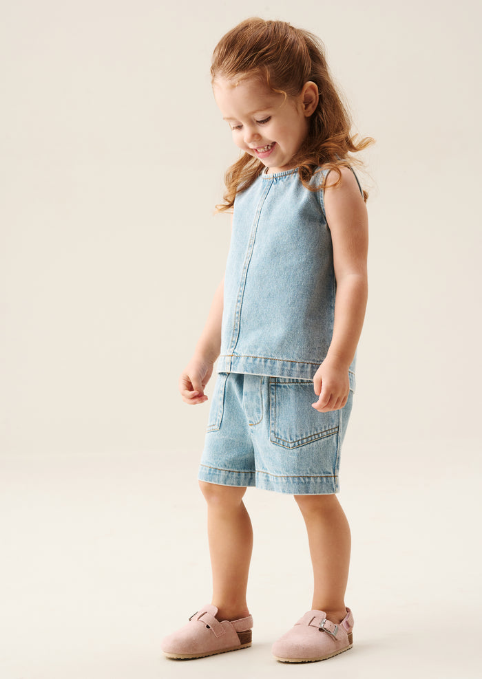 Sienna Denim Top & Short Set
