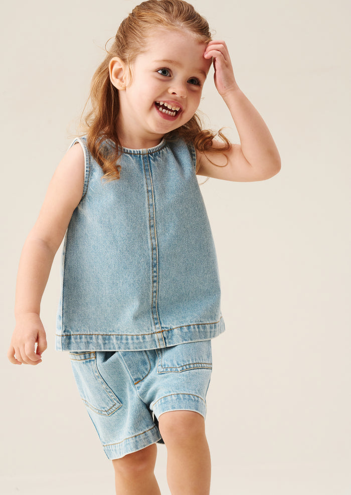 Sienna Denim Top & Short Set