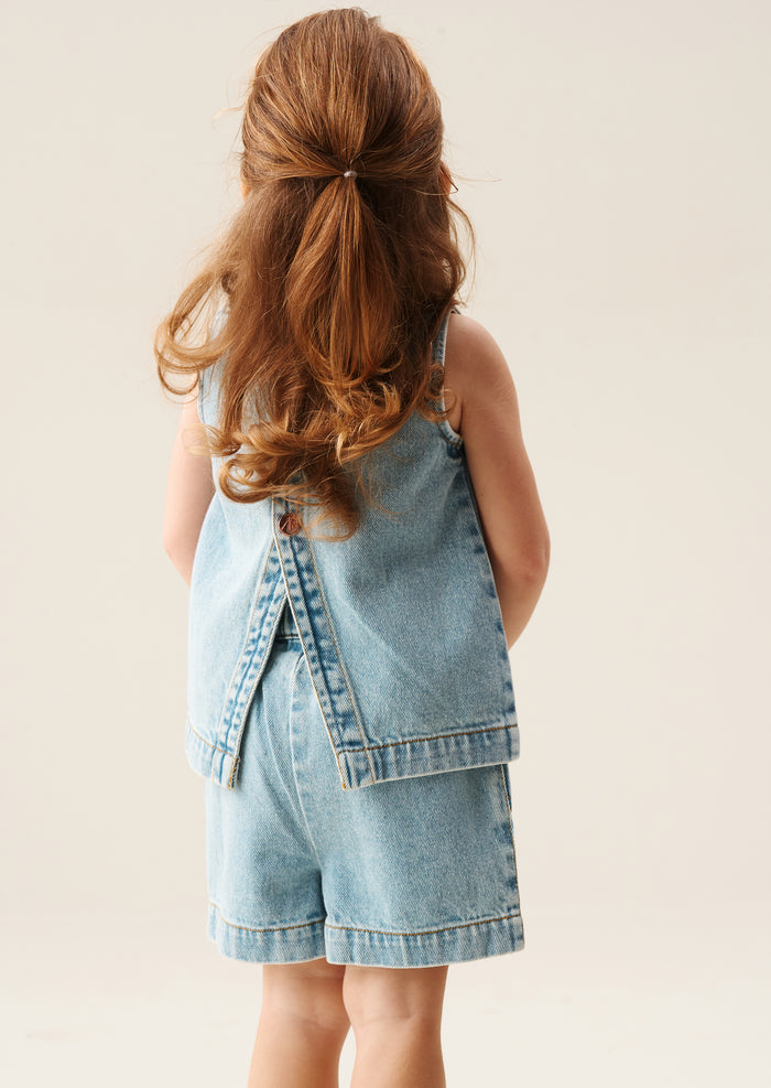 Sienna Denim Top & Short Set