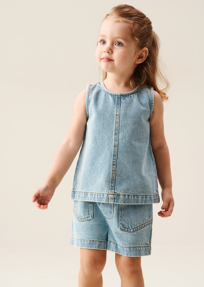 Sienna Denim Top & Short Set