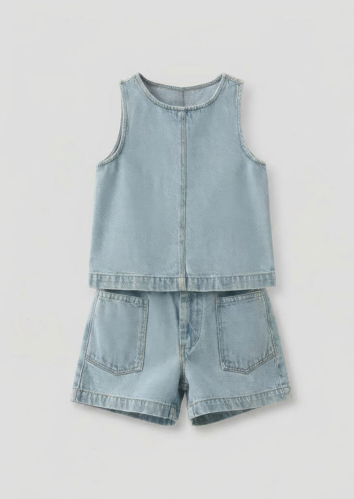 Sienna Denim Top & Short Set